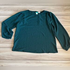 Nine Britton Lisbon Long Sleeve Blouse Green XXL NWT STITCH FIX